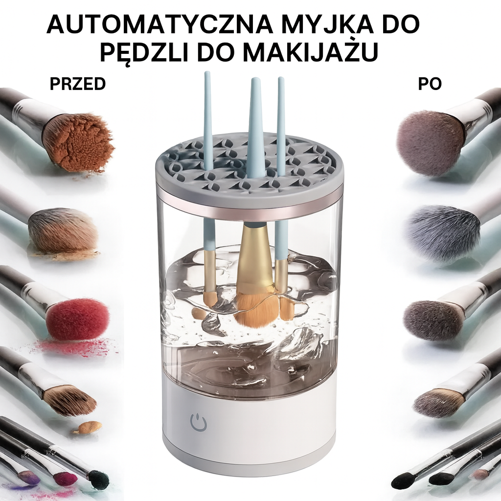 Automatyczny czyścik do pędzli Brushly™ – higiena i czystość w 60 sekund